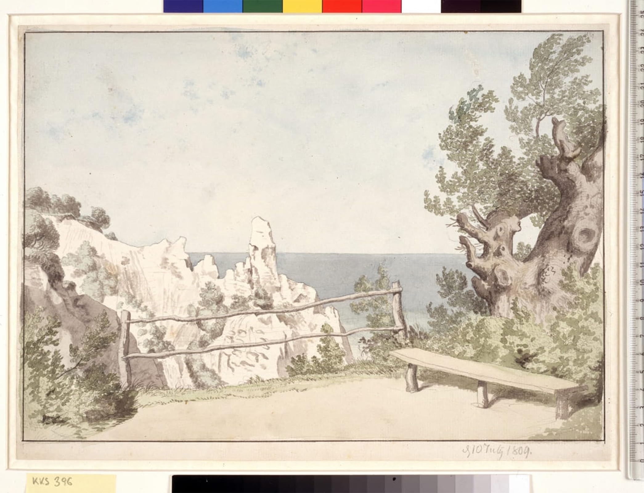SERENDIPITP Aesthetic Poster Photo Wall Print Retro Picture Udsigt Fra Møns Klint Ved Sommerspiret by C W Eckersberg Modern Wall Artwork for Home Decor 60x90cm