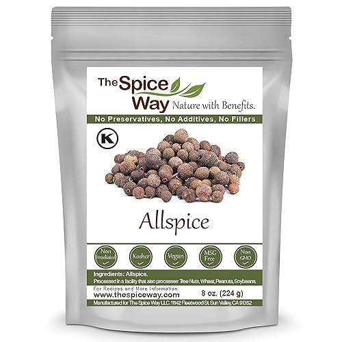 The Spice Way Jamaica - Entero (8 onzas) una baya multiusos para curry, salsas, sopas e incluso pasteles