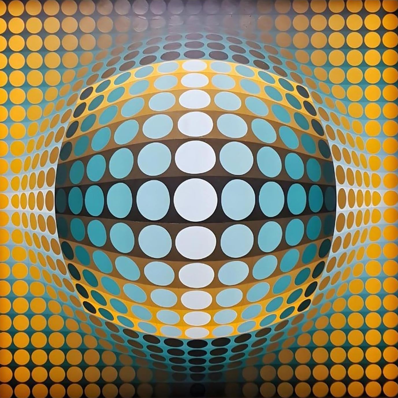 Affiche Victor Vasarely Sphère estampe d'art géométrique - 7