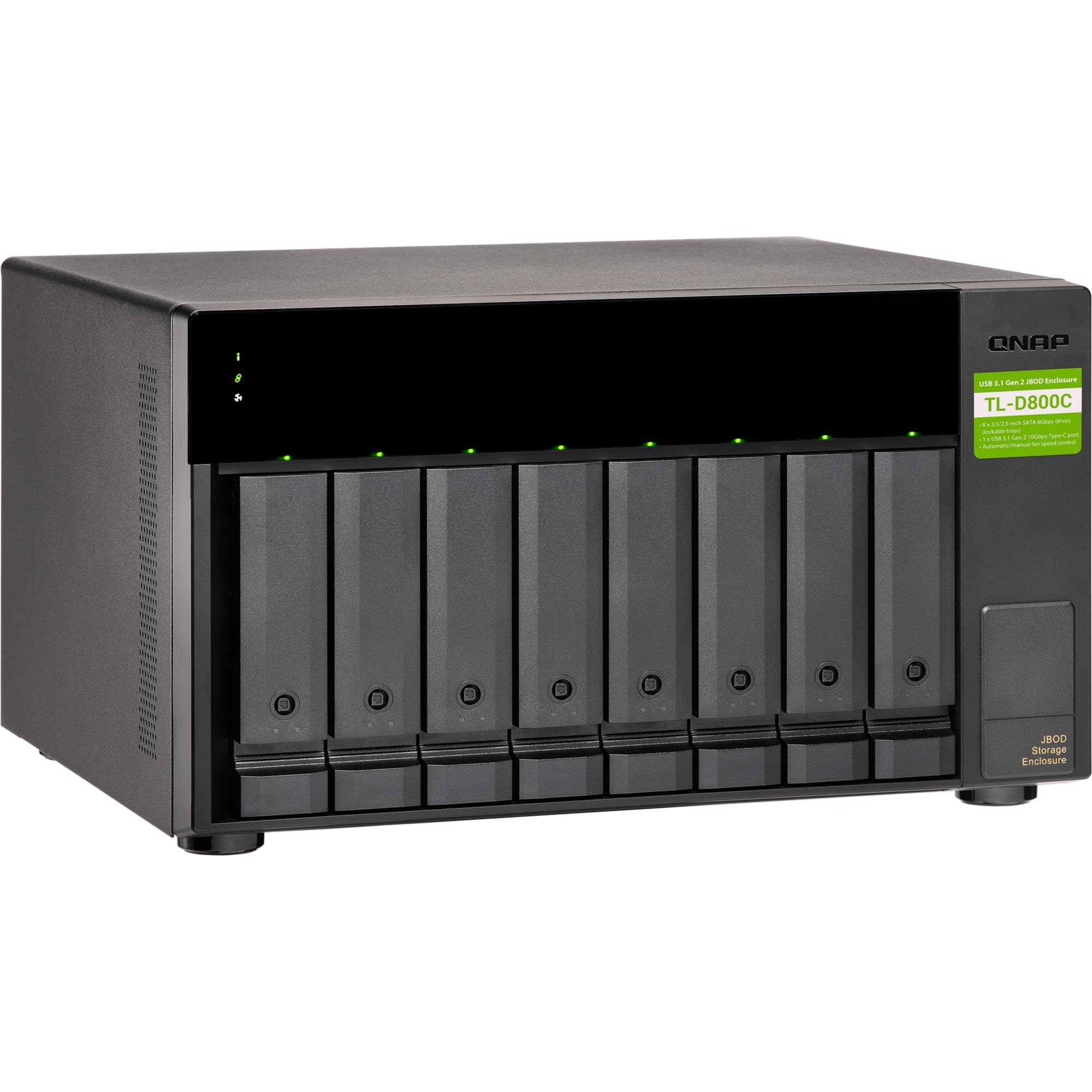 QNAP 8-bay desktop USB-C 3.1 Gen2 10Gbps JBOD