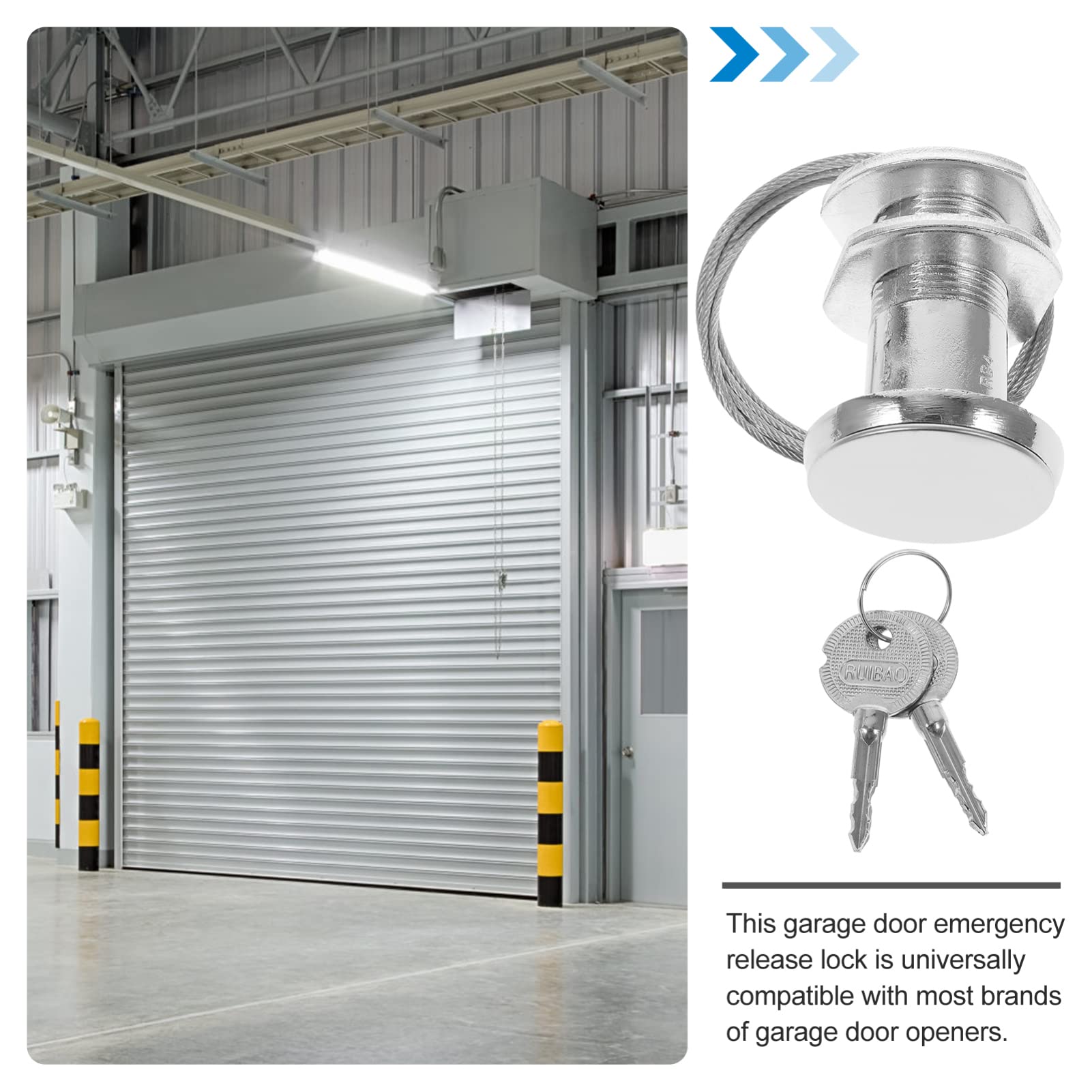 POPETPOP Cerradura De Puerta Cerradura De Liberación De Emergencia Para Puerta De Garaje Casillero De Puerta De Seguridad Para El Hogar Para Hotel De Garaje 5. 5X4cm