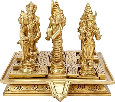 ARTVARKO Brass Navagraha Statue Nine Plant Kundli Navgraha Puja to Remove The Negative Effects of The Malefic Planets 7 Inch