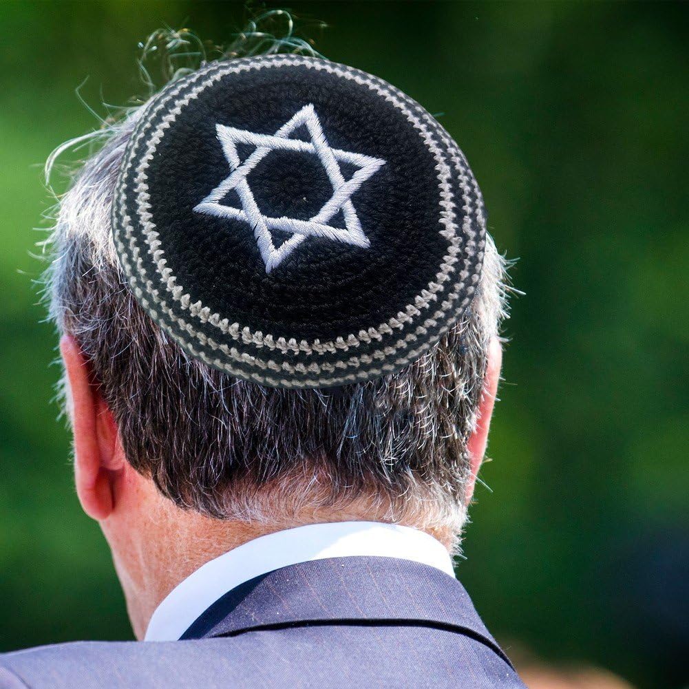 Kipá De Punto Bordada Yarmulke Kipá Judía Yarmulka Sombrero Yarmulka Hombres O Niños