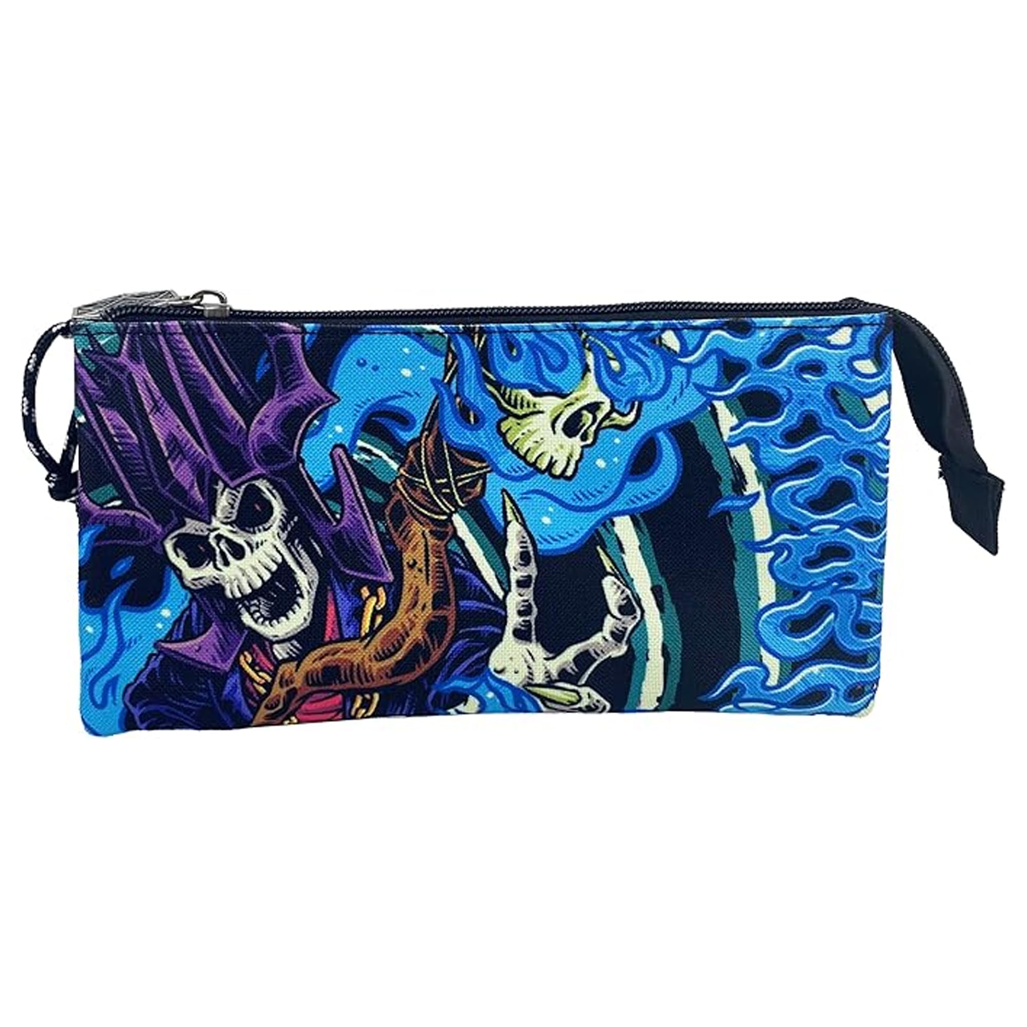 CYPBRANDS Dragones y Mazmorras-​Estuche Triple, Portatodo, 5 Compartimentos, Material Escolar, Black Light, Multicolor, Producto Oficial