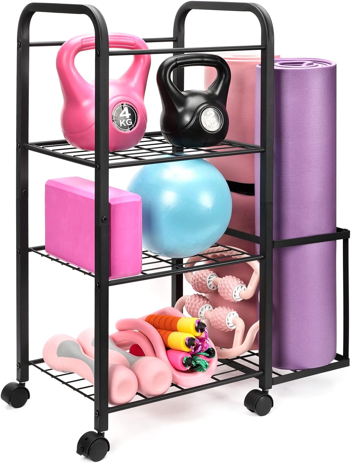 Emfogo Yoga Mat Holder Home Gym Storage Rack Yoga Mat