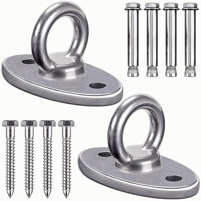 SELEWARE 454kg Capacity Wall Ceiling Mount Bracket for Suspension Strap Trainer, Suspension Kit for Yoga Swing, Hanging Hardware for Battle Ropes, Woss Suspension, Olympic Rings, Gym Accessories