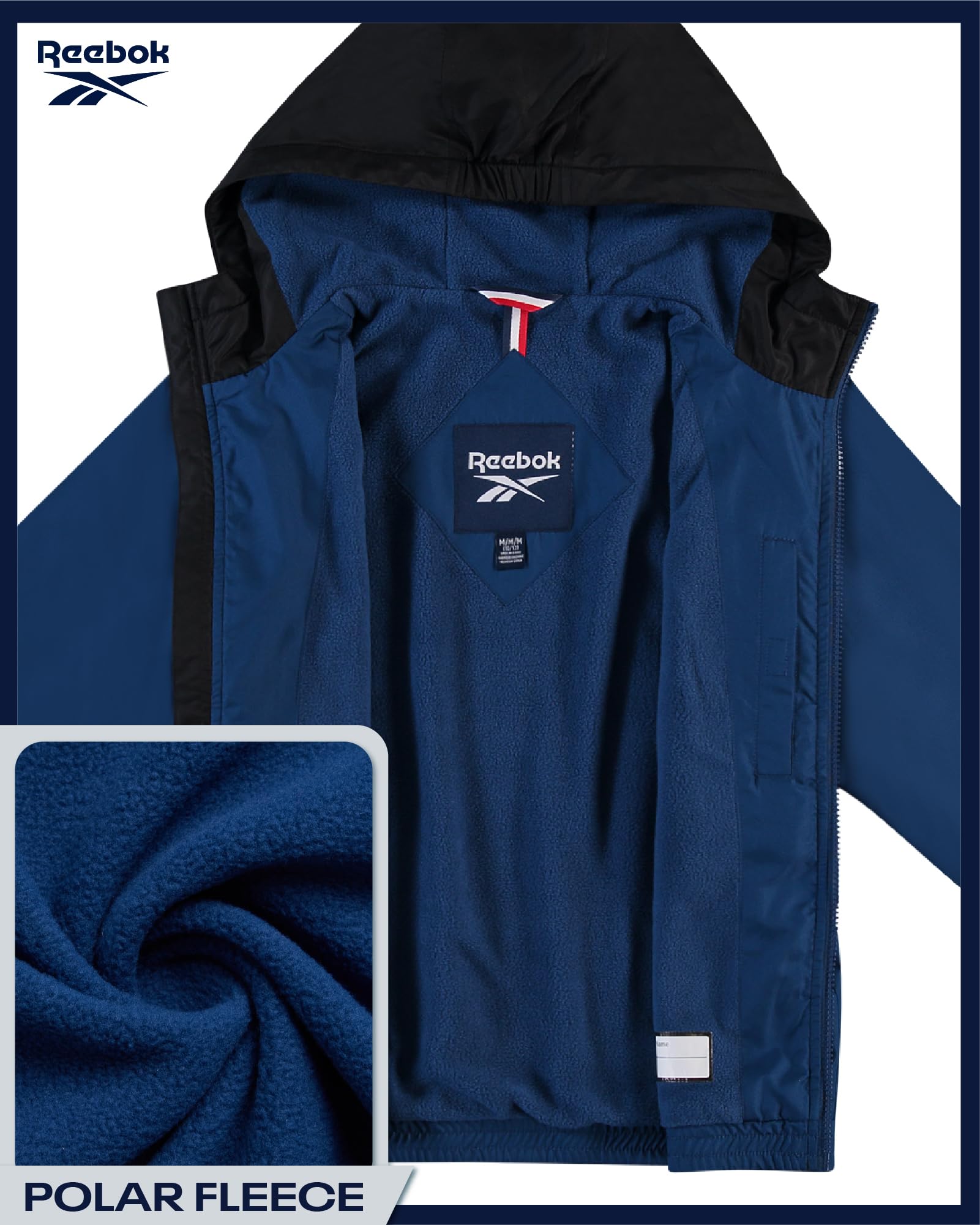 Reebok Jungen B Windbreakr Pol Flc Oberbekleidungsjacken