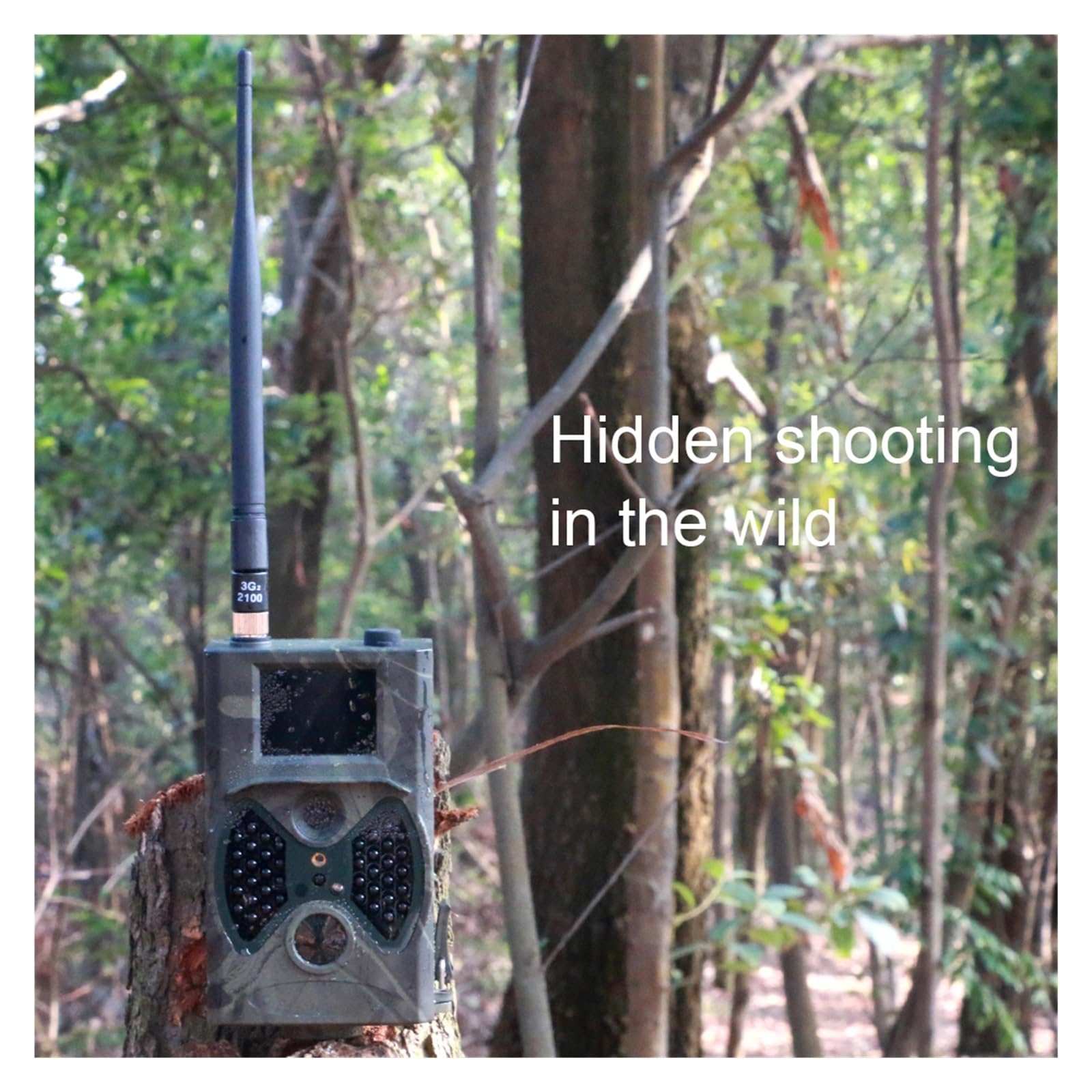 Trail Camera Cellular Wildlife Cámaras De Caza Inalámbricas Night Vision Photo Trap Tracking(Solar Panel)