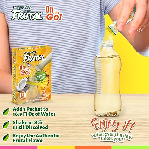 Miniatura 5 de Mezcla de bebida en polvo Piña Colada  Saborizada sin azúcar!  Colada de verano individual para llevar  Paquetes de palitos de polvo (30 unidades de