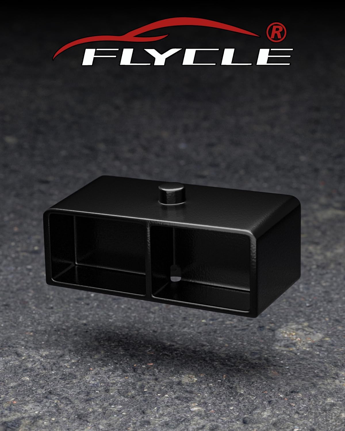 FLYCLE 2 inch Rear Lift Blocks for Chevy Silverado 1500 Sierra 1500, 2" Rear Leveling Kit Extended Square U-Bolts Compatible with 1999-2024 Silverado 1500 Sierra 1500