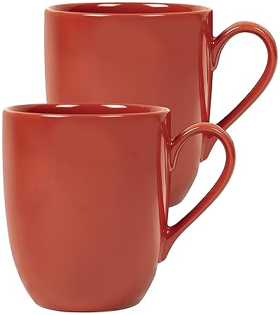 DANKOTUWA Porcelain Coffee Mug - Pack of 2, Red, 275ml