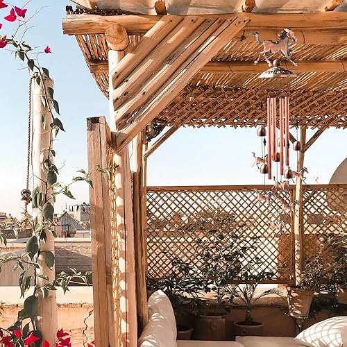 Miniatura 7 de Campanillas de viento de caballo de 35 pulgadas campanillas de viento de cobre para exteriores regalos de caballo decoración de jardín regalos de