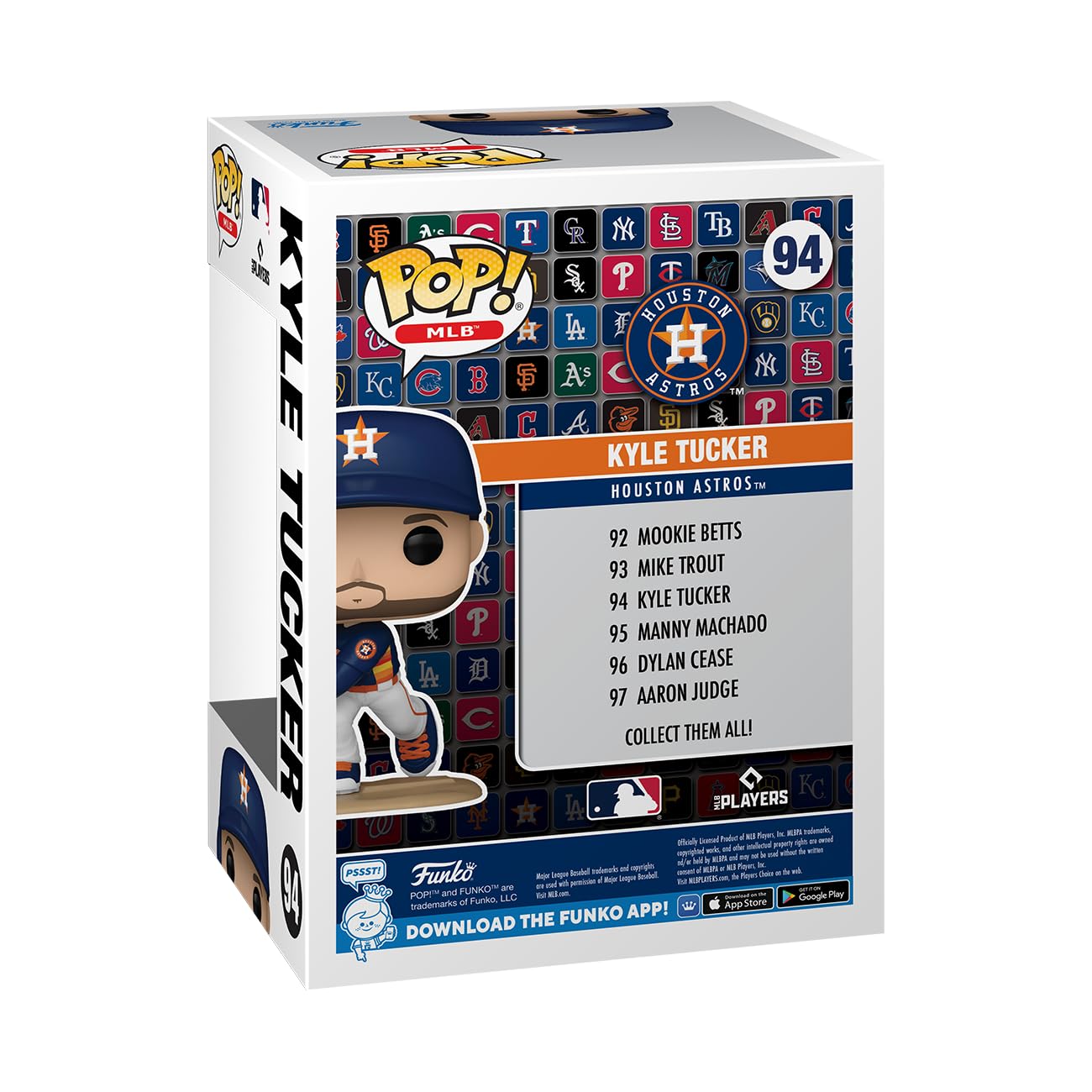 Funko POP! MLB: Astros - Kyle Tucker - Figura in vinile da collezione - Giocattoli per bambini e adulti - Fan dello sport - Modellino da collezione e da esposizione