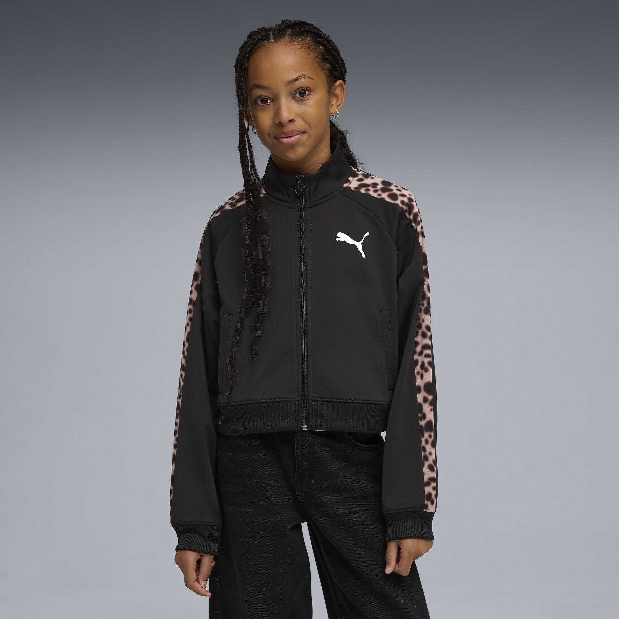 PUMA Mädchen T7 Animal Relaxed Trainingsjacke