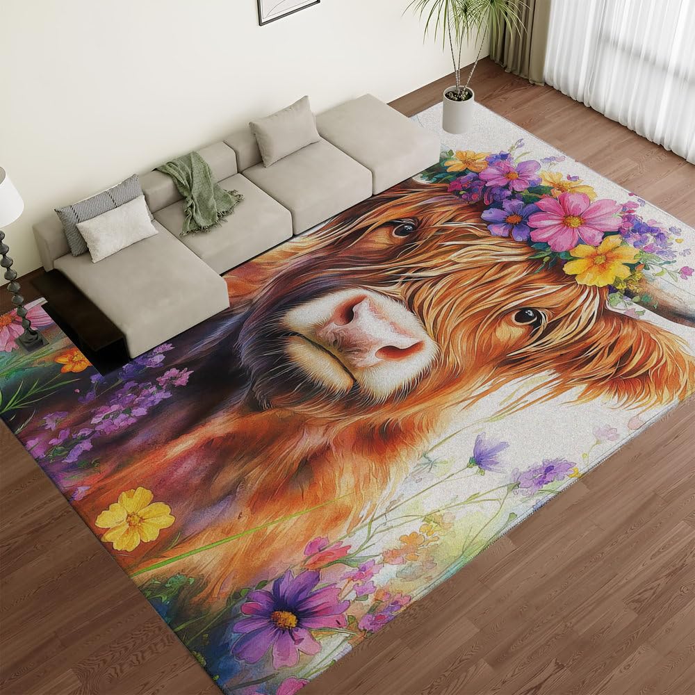 Tapis de sol antidérapant pour entrée et salon lavable en microfibre douce