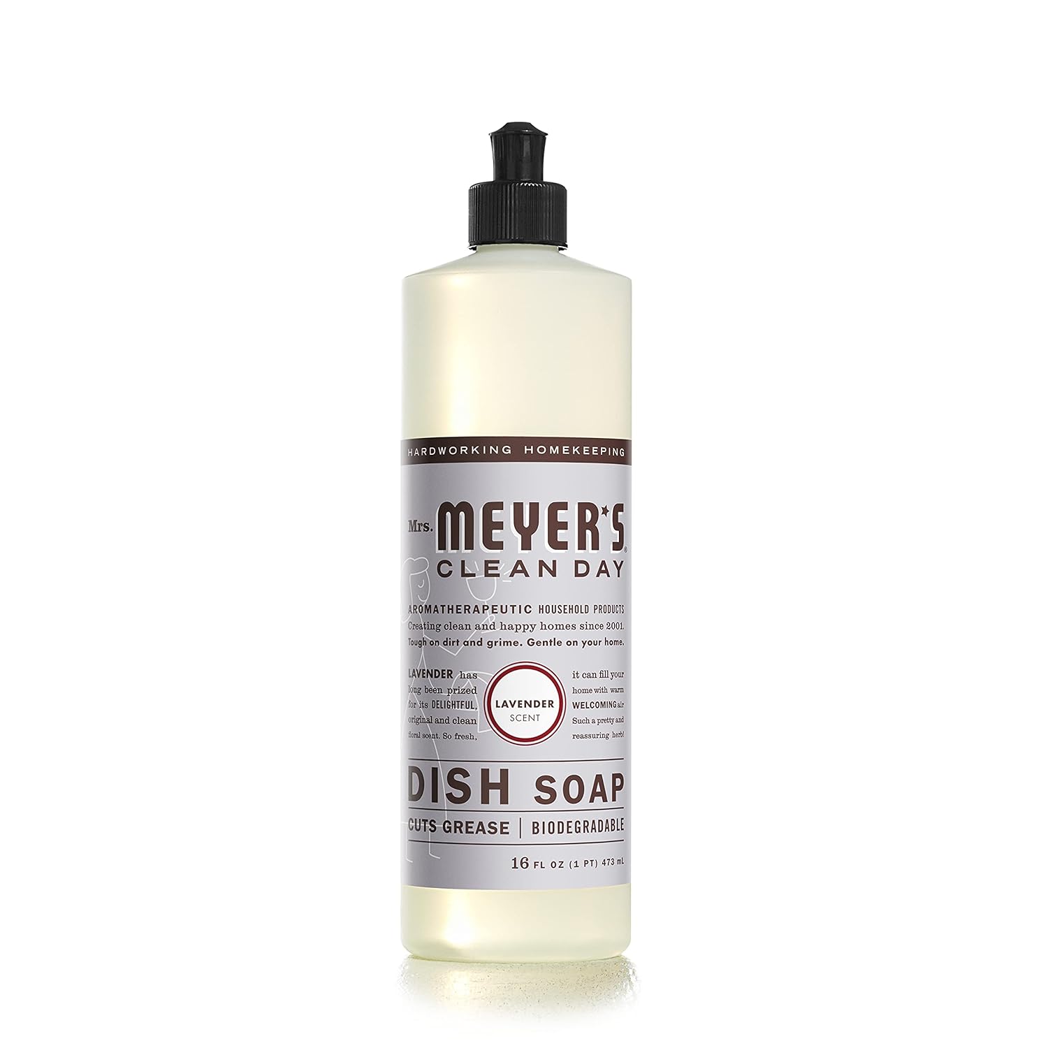 Mrs Meyers Clean Day Liquid Dish Soap Bottle Lavender Scent 16 Fl oz Pack of 1