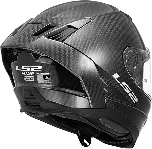 Miniatura 5 de LS2 Helmets Dragon Casco integral de motocicleta de carbono con parasol