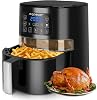 Aigostar 1600W Air Fryer 4L with Viewing Window, Digital Airfryer with 7 Presets, Timer & Temperature Control for Healthy Oil Free & Low Fat Cooking, Black -Maha