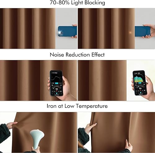 Miniatura 94 de MIULEE Cortinas Opacas de Pestaña Trasera Verde Salvia de 84 Pulgadas de Largo, Juego de 2 Paneles para Sala de Estar y Dormitorio, Privacidad