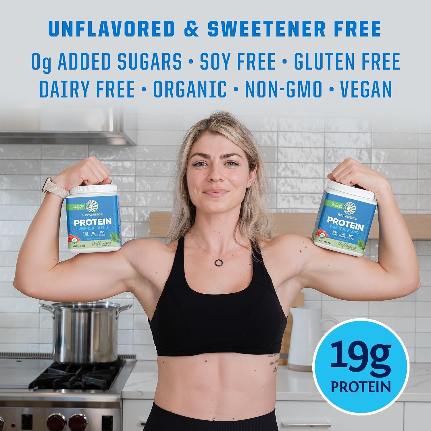 Sunwarrior Warrior Blend Organic Vegan Plant Protein Powder (15 Servings (Pack of 1), Berry Shortcake) — Amazon image 22