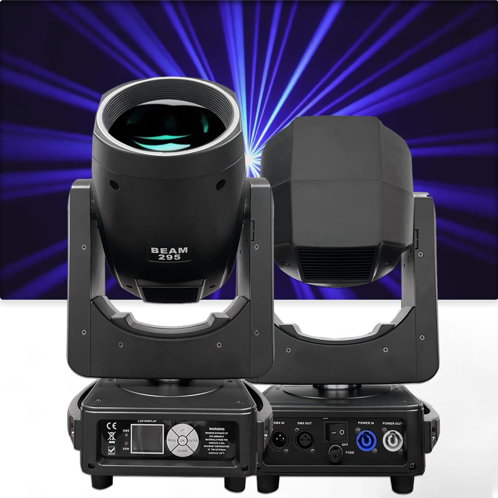 Photo 1 of YUERLT 295W Moving Head Light 14R with Ring 13 Patterns 14 Color 48+8 Prism Strobe Light LCD Display Stage Club Professional Machine
