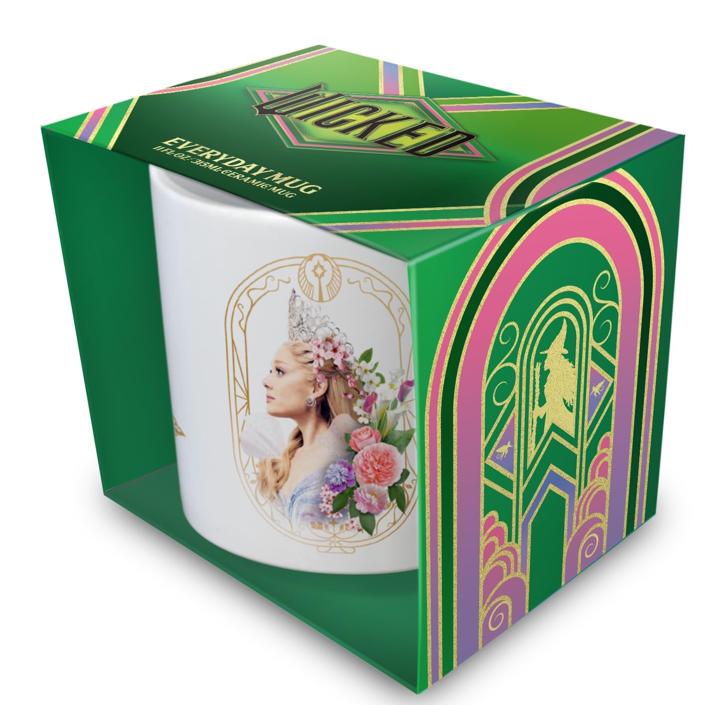 Pyramid International Wicked 2 (Glinda Frame) White Mug 11oz/315ml White Ceramic Mug, Official Licensed Wicked Drinkware, One Size