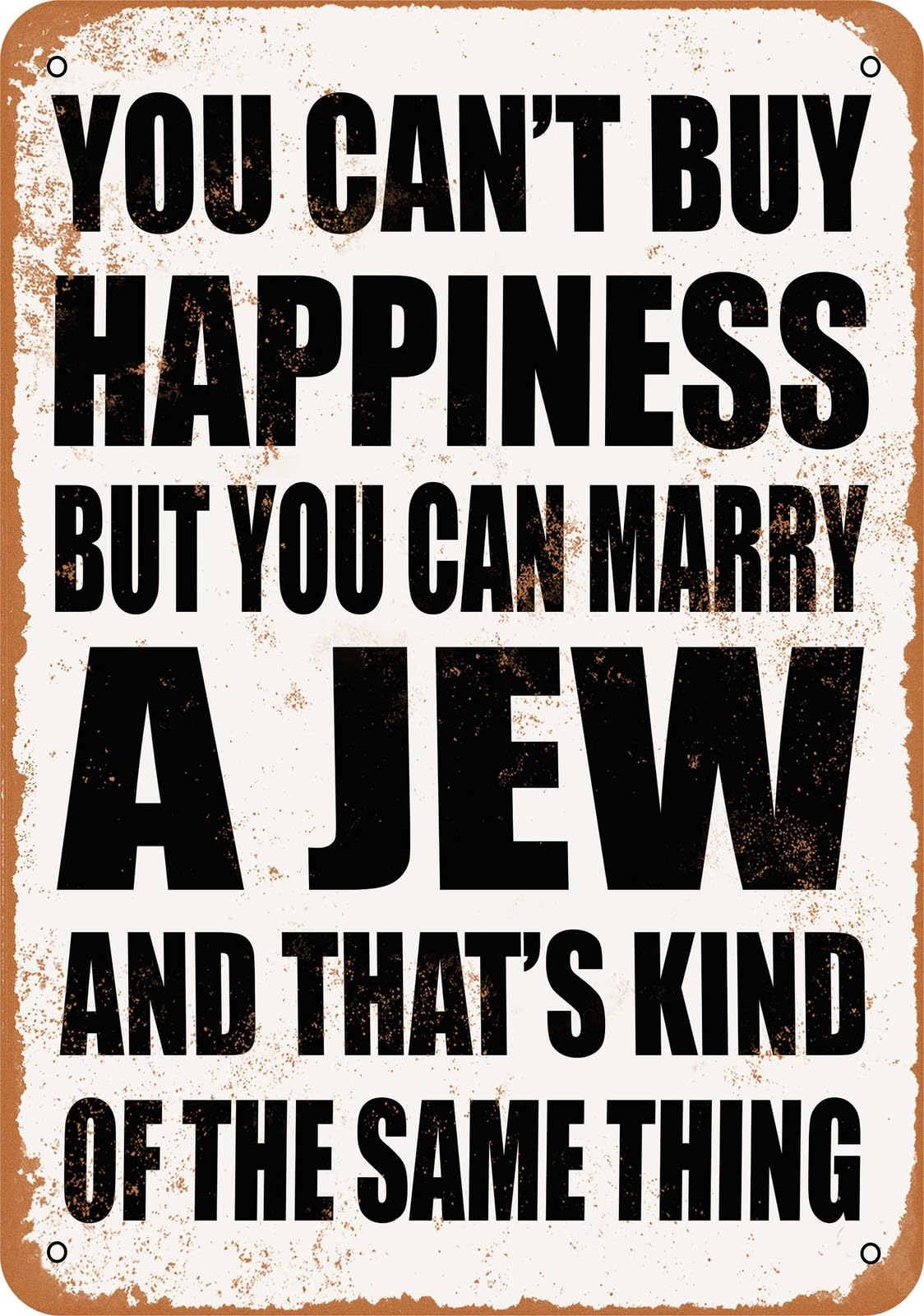 Metal Sign - Marry a JEW - Vintage Look home decor