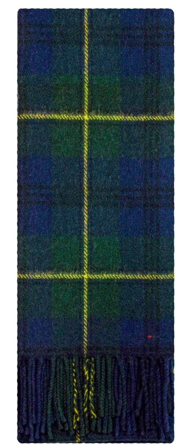 I LUV LTD Johnstone Modern Tartan Plaid 100% Lambswool Clan Scarf Made in Scotland