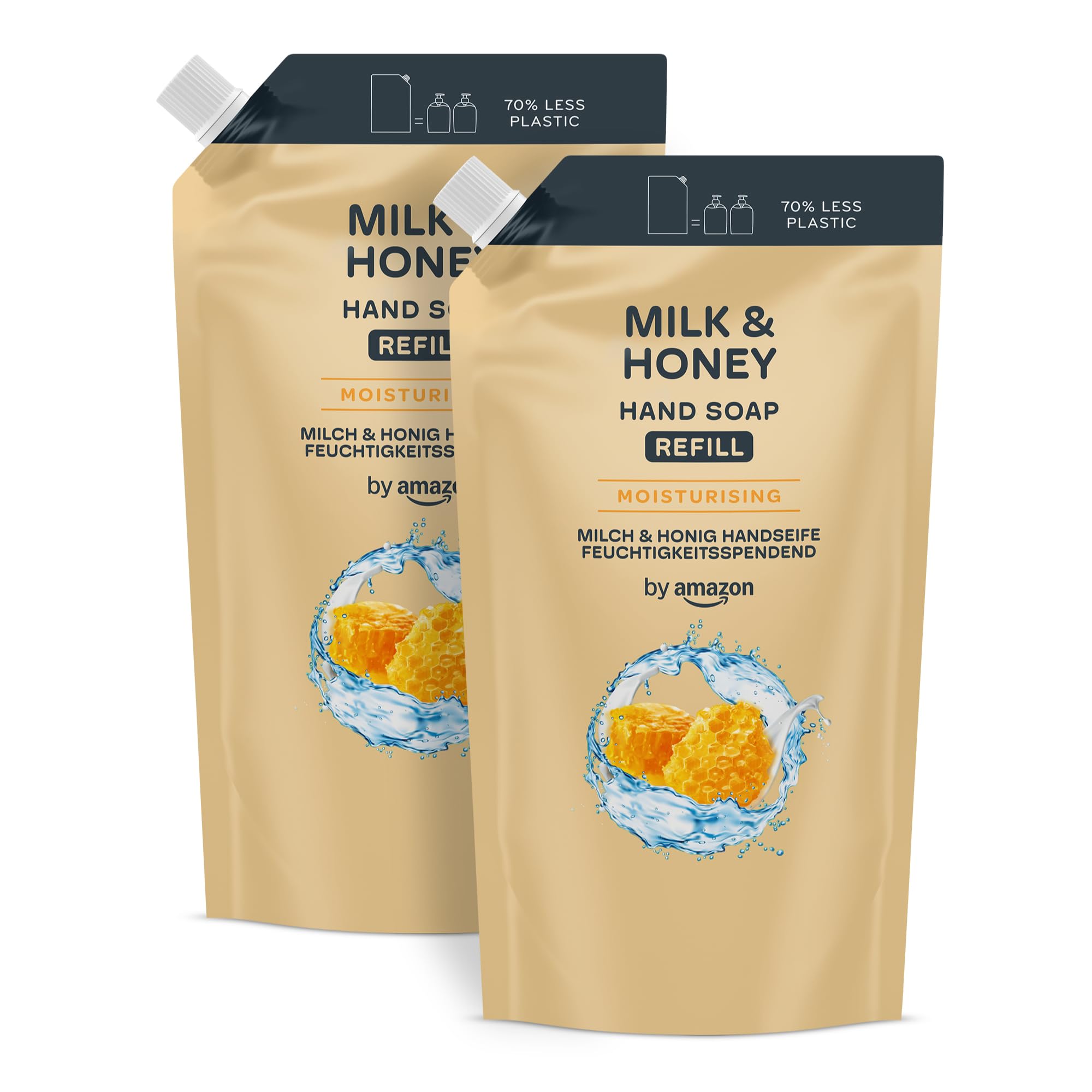by Amazon Milk & Honey Hand Soap Refill, 2 x 1000ml