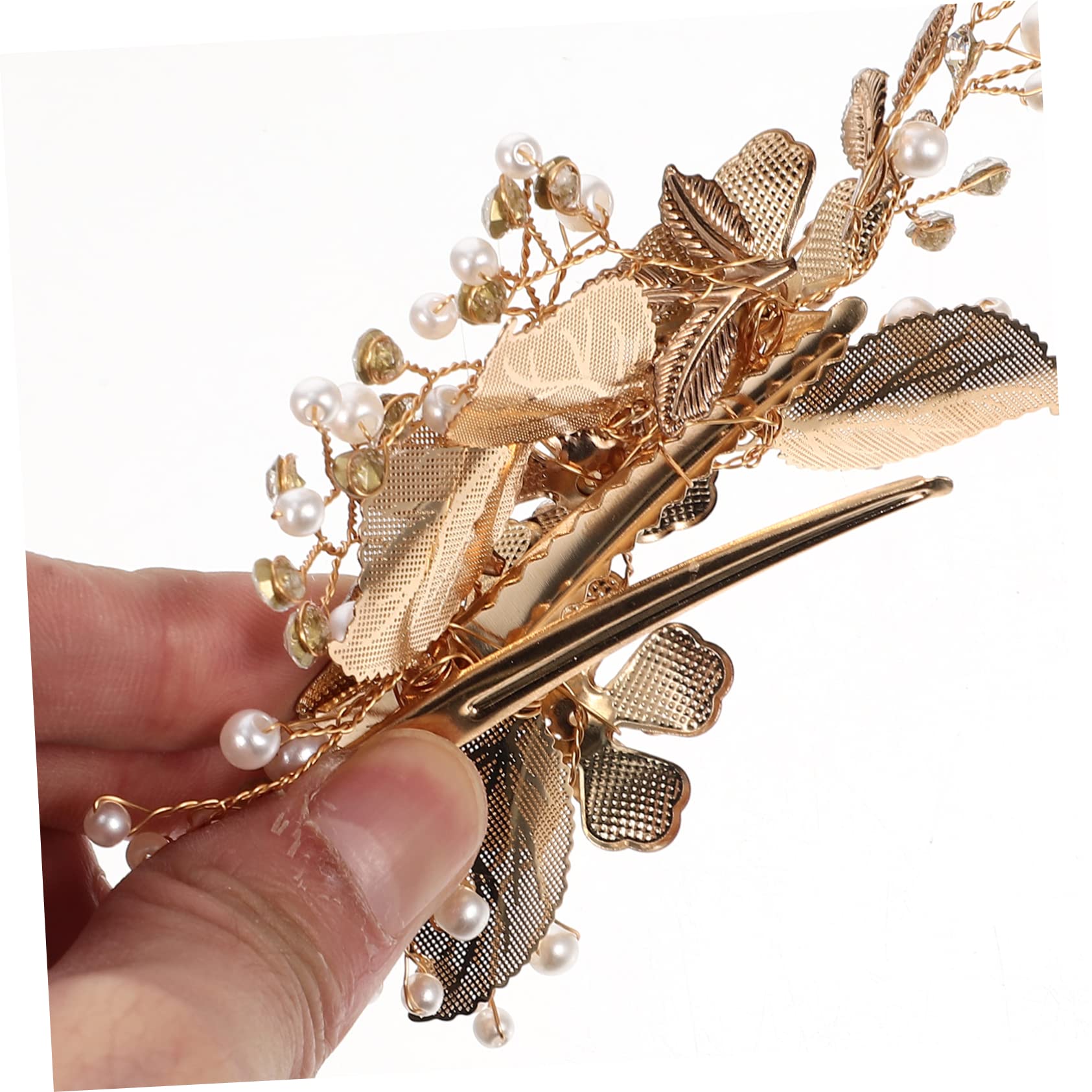 ABOOFAN 5 Pz Tornante Accessori Per Con Strass Fermagli Per in Metallo Fermaglio Per a Fiore Tiragraffi Per Gatti Molletta Di Strass Perla Copricapo Nozze Mancare