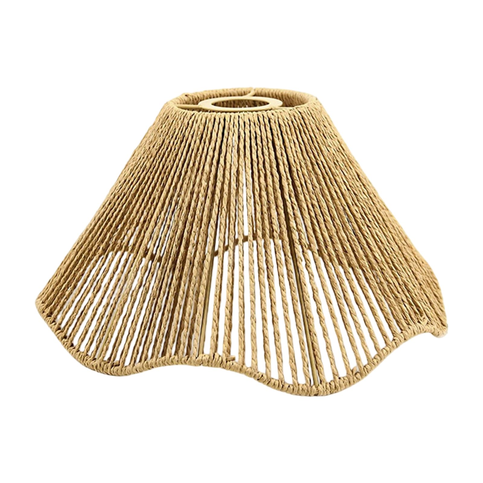 Netbiio Khaki Simple Pendant Light Cover Ceiling Lampshade Wall Light Cover Woven Lampshade Decorative Lighting Accessories Wall Ceiling