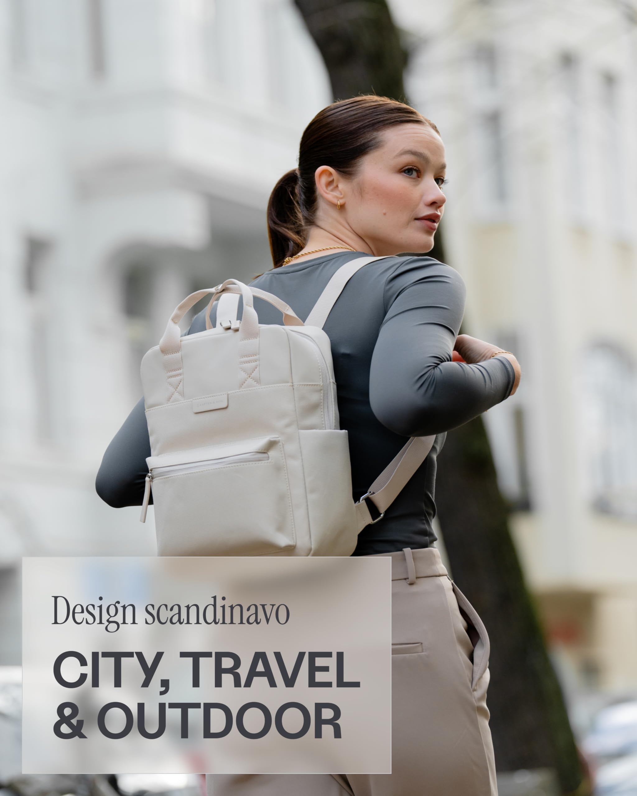 Kapten & Son Zaino Bergen 11 L | Donna & Uomo | Zaino pc minimalista & funzionale | Per università, scuola, lavoro, viaggio, aereo | Vegano & impermeabile, porta PC da 13"