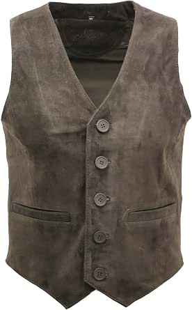 Infinity Leather Gilet Cuir Homme Noir Élégant Classique - Coupe Ajustée