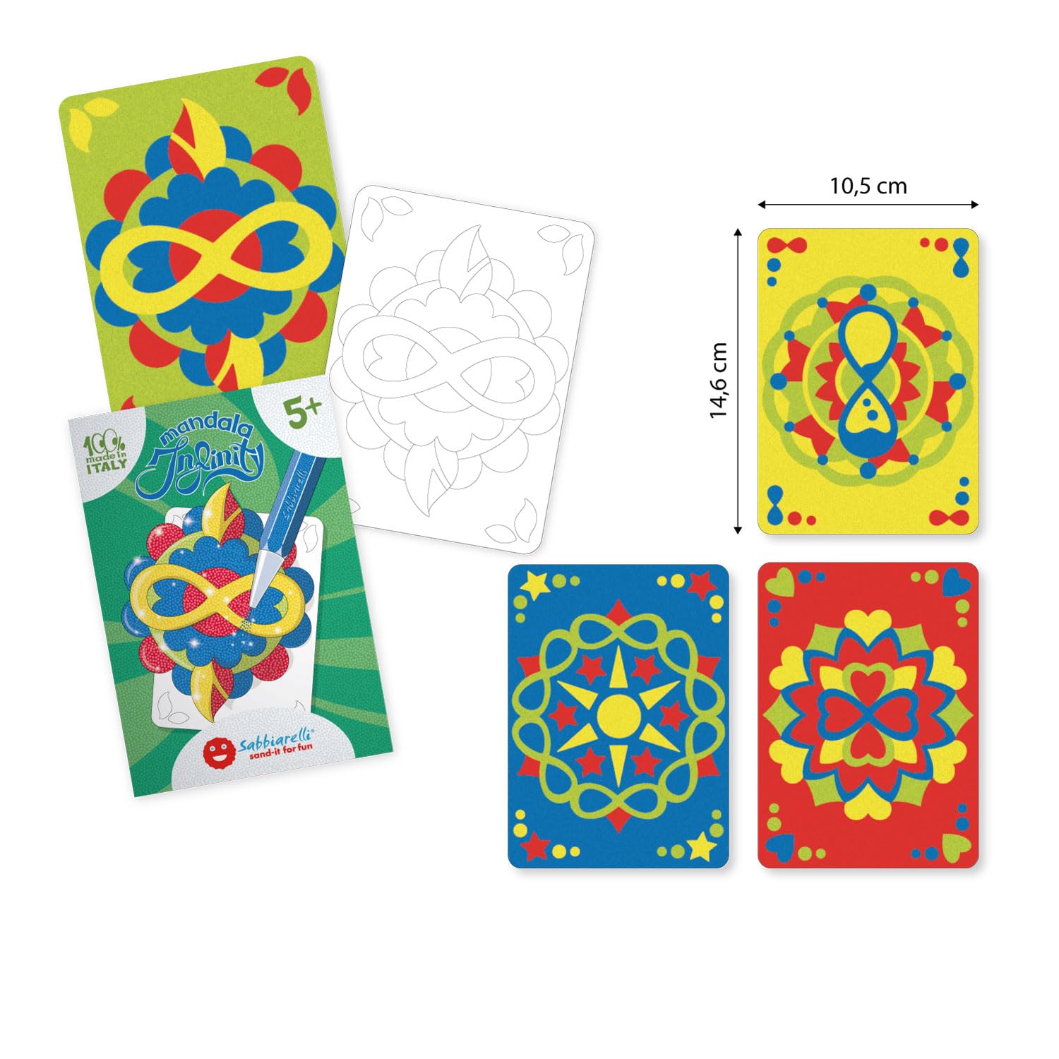 Sabbiarelli Sand-it For Fun - Poster Mandala Het Zaad van het Leven: 1 Maxi Zelfklevend Vel 41x41 cm voor Sand Art met 1 Mandala om in te Kleuren met Zand (NIET INBEGREPEN Sabbiarelli Sand-it For Fun - Poster Mandala Het Zaad van het Leven: 1 Maxi Zelfklevend Vel 41x41 cm voor Sand Art met 1 Mandala om in te Kleuren met Zand (NIET INBEGREPEN