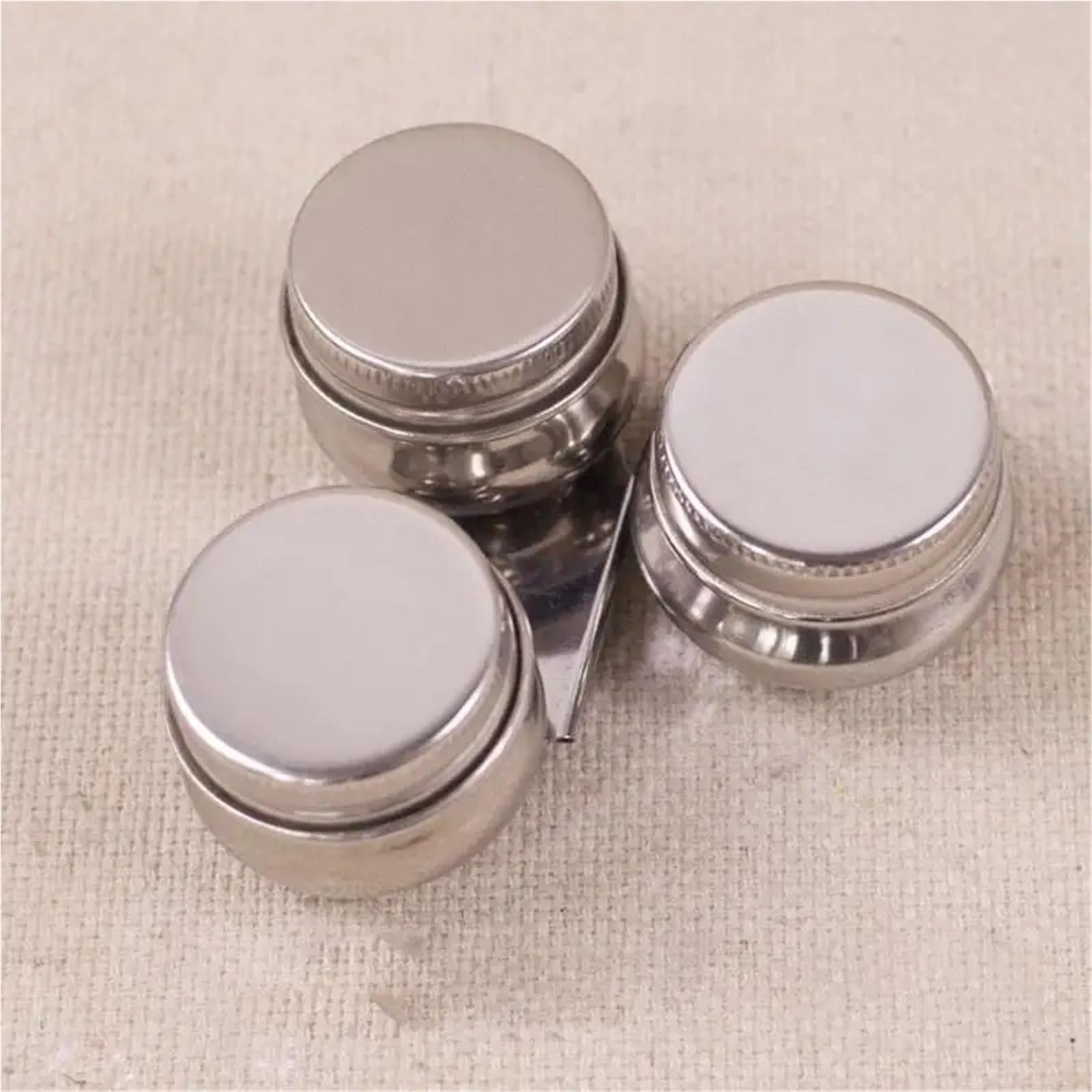 Lot de 6 gobelets en métal avec couvercles et clips pour solvants