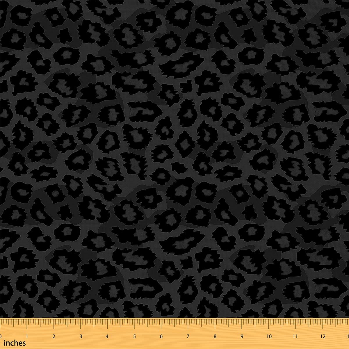 Loussiesd Schwarzer Leopard Drucken Stoff 276x150cm Kinder Geparden Textur Drucken Dekorative Patchwork Stoffe Safari Tier Stoff Meterware für Stühle Stoffpaket (kein echtes Pelz)
