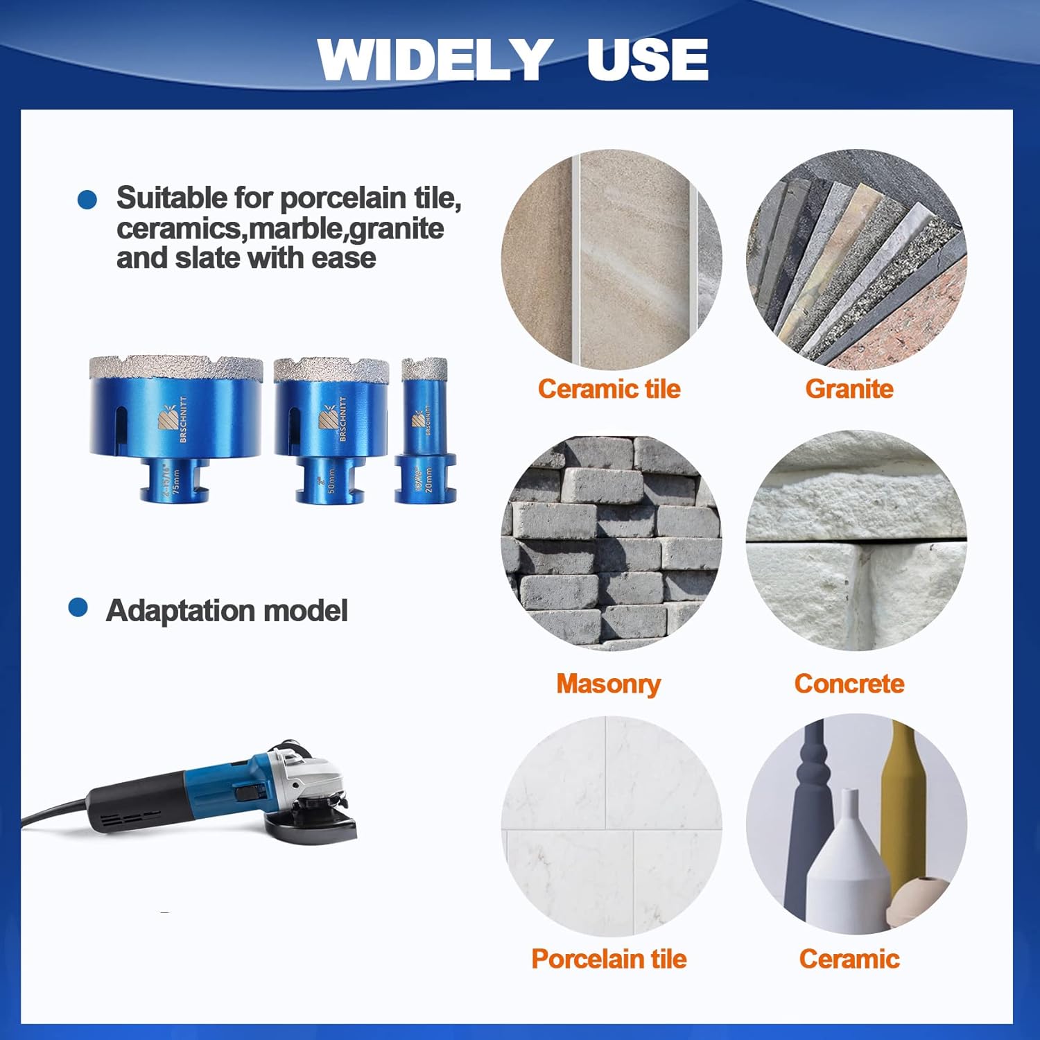 Diamond Core Drill Bit Set&Diamond Porcelain Tile Saw Blade
