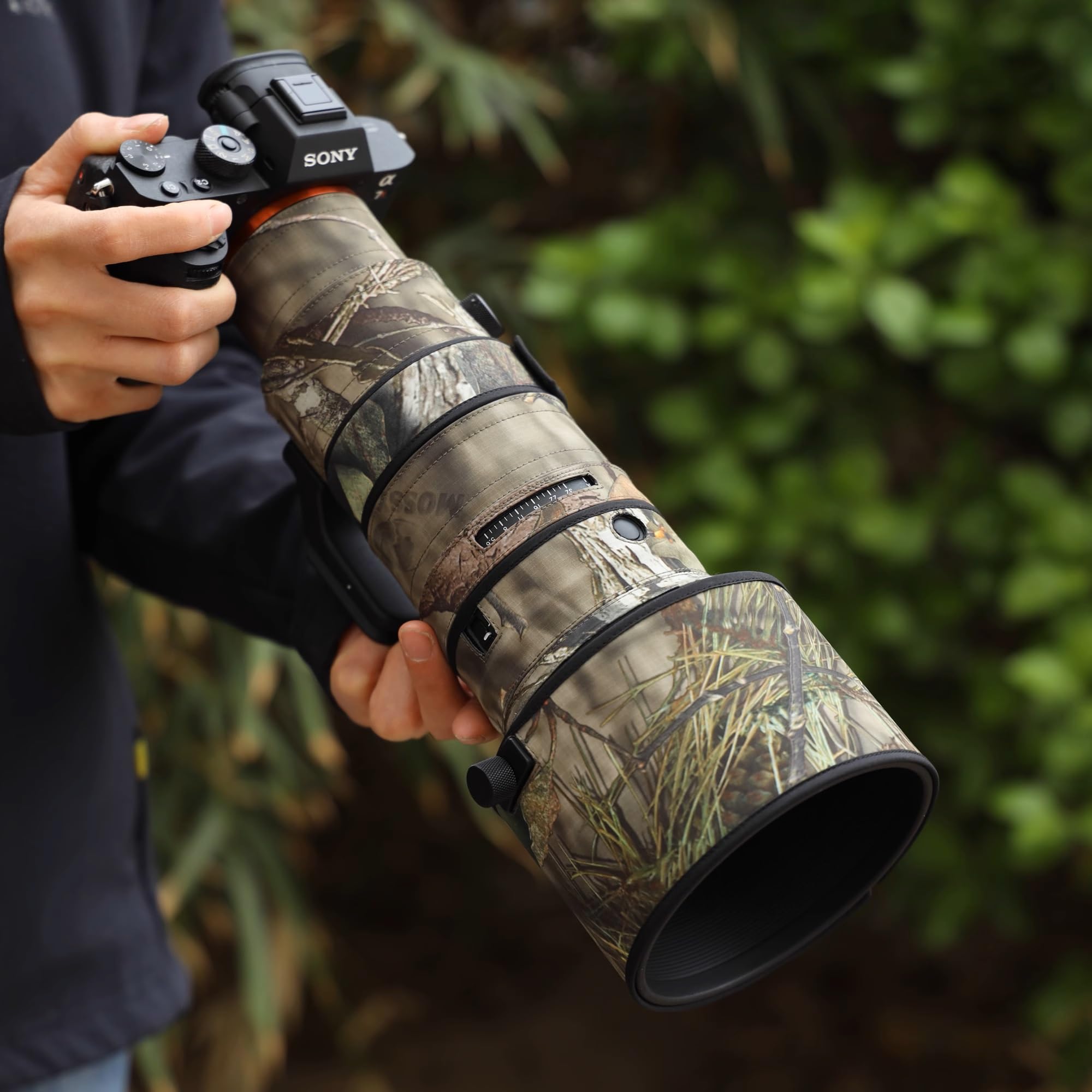ROLANPRO Cache d'objectif camouflage pour Sigma 500 mm F5.6 DG DN OS Sports E Mount Camouflage Manteau de protection d'objectif Housse de protection contre la pluie - #23 étanche