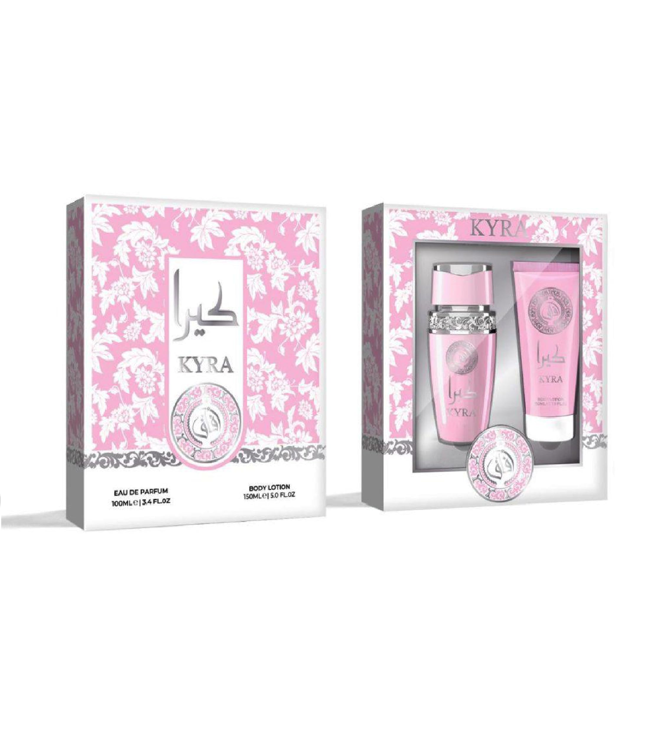Kyra Yara Cofanetto Profumo Donna EDP 100ml + Crema Corpo 150ml – Orchidea, Eliotropio, Tangerino, Vaniglia, Muschio & Sandalo – Fragranza Gourmand Tropicale – Idea Regalo Elegante