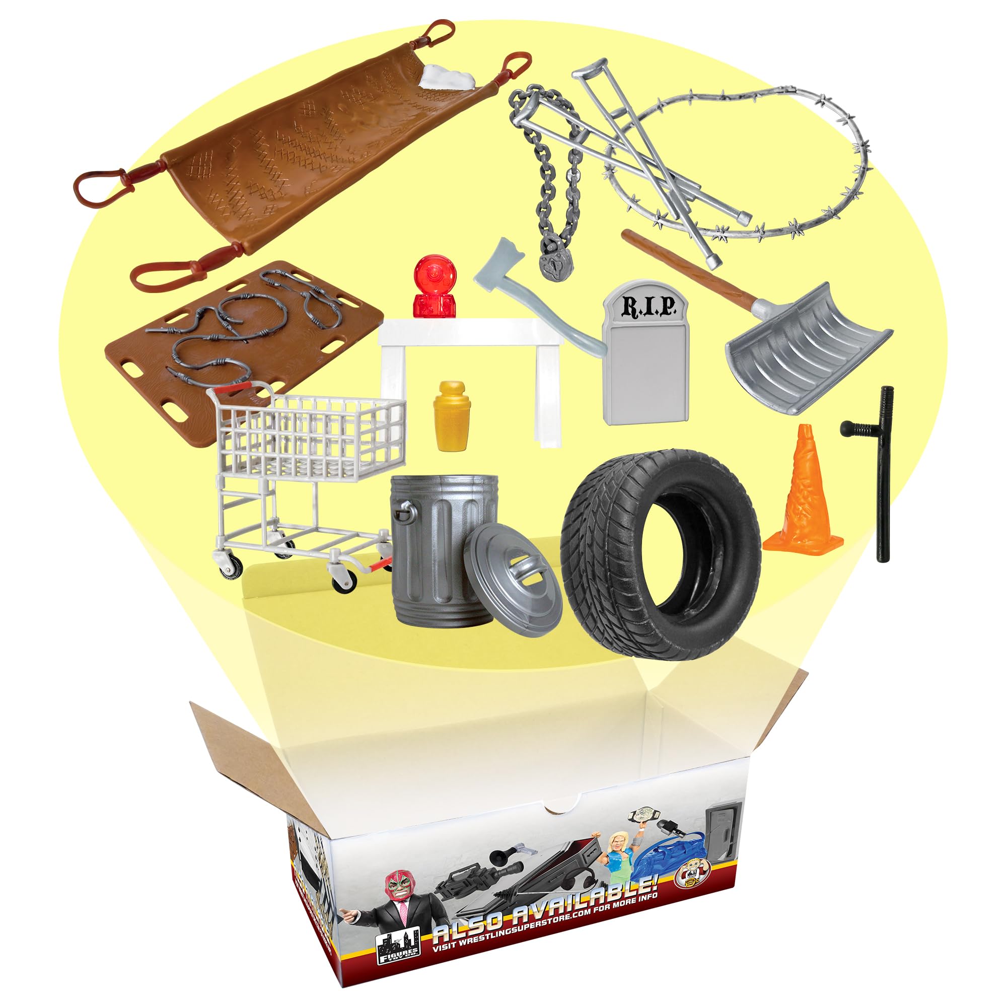 Amazon.com: Street Fight Match Accessory Set for Wrestling Action