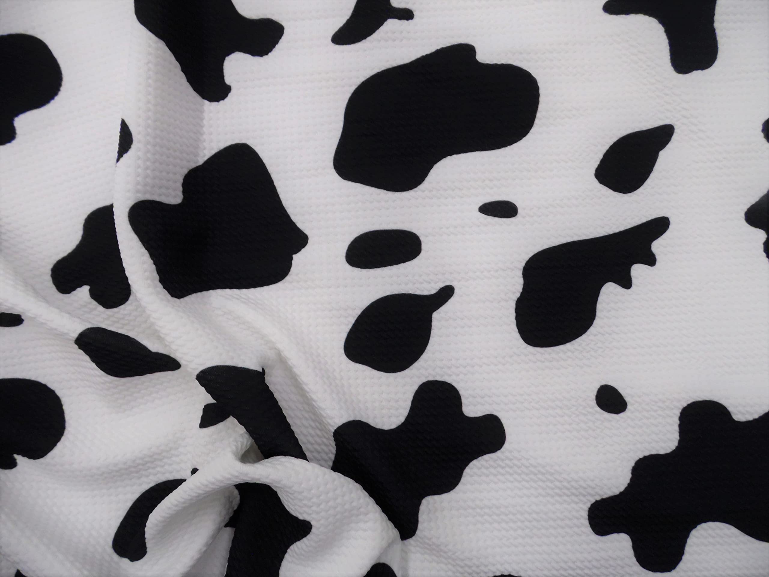 Bullet Printed Liverpool Textured Fabric 4 Way Stretch Cow Animal Print Q24