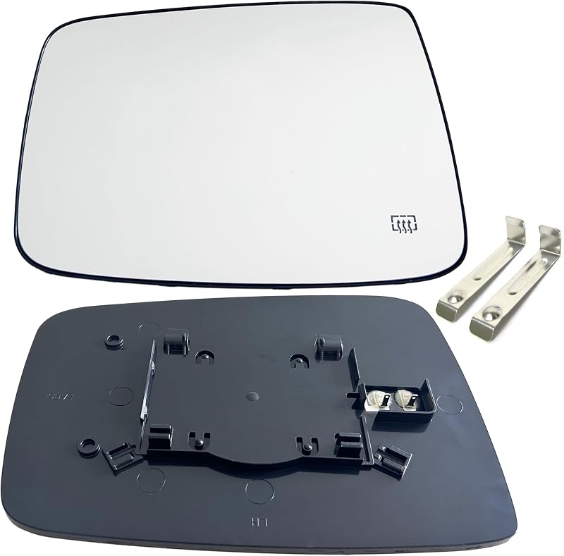 Vidro do retrovisor esquerdo aquecido convexo Danbojit para Dodge Ram 1500 e 2500 2009–2018 – 1 unidade