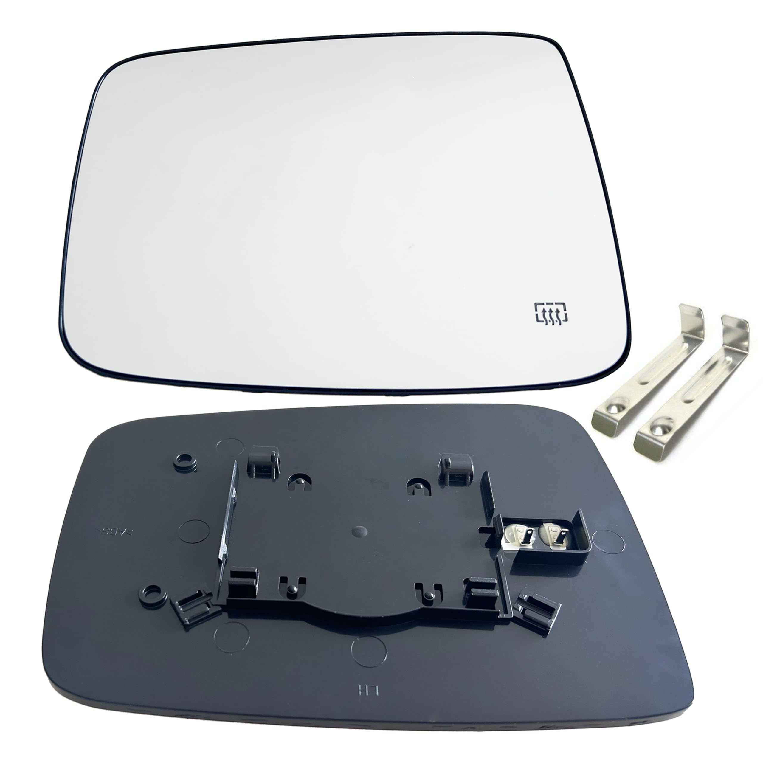 Driver Left Side Heated Mirror Glass Compatible with Dodge Ram 1500 2500 Left Power Heated Convex Mirror Glass 68050299AA, 68079363AA