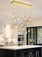 Vista 33 de Candelabro Moderno de 138'', 20 Luces, Lámpara Colgante Moderna Negra, Candelabro Grande para Escalera, Vestíbulo, Sala de Estar, Dormitorio