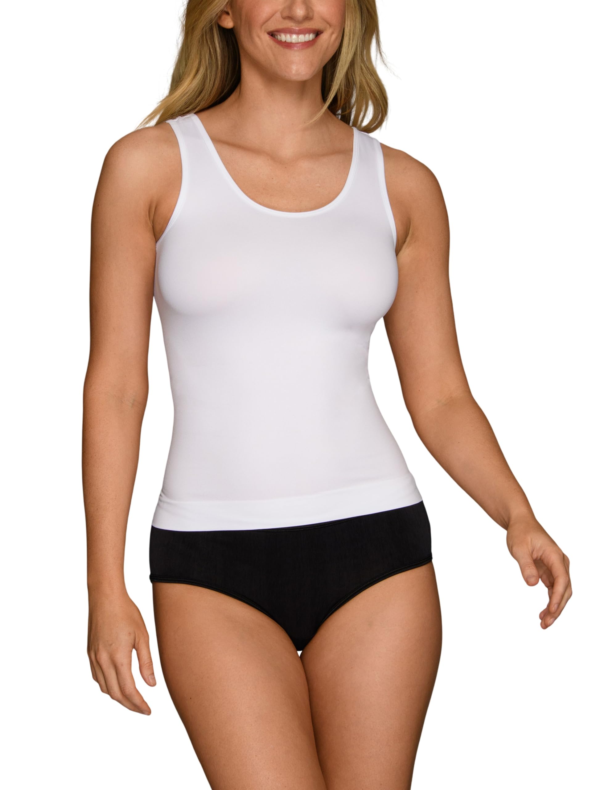 Vanity Fair Women's Camisole, Everyday Layers, Top, Cami, Spin Tank-Star White, L