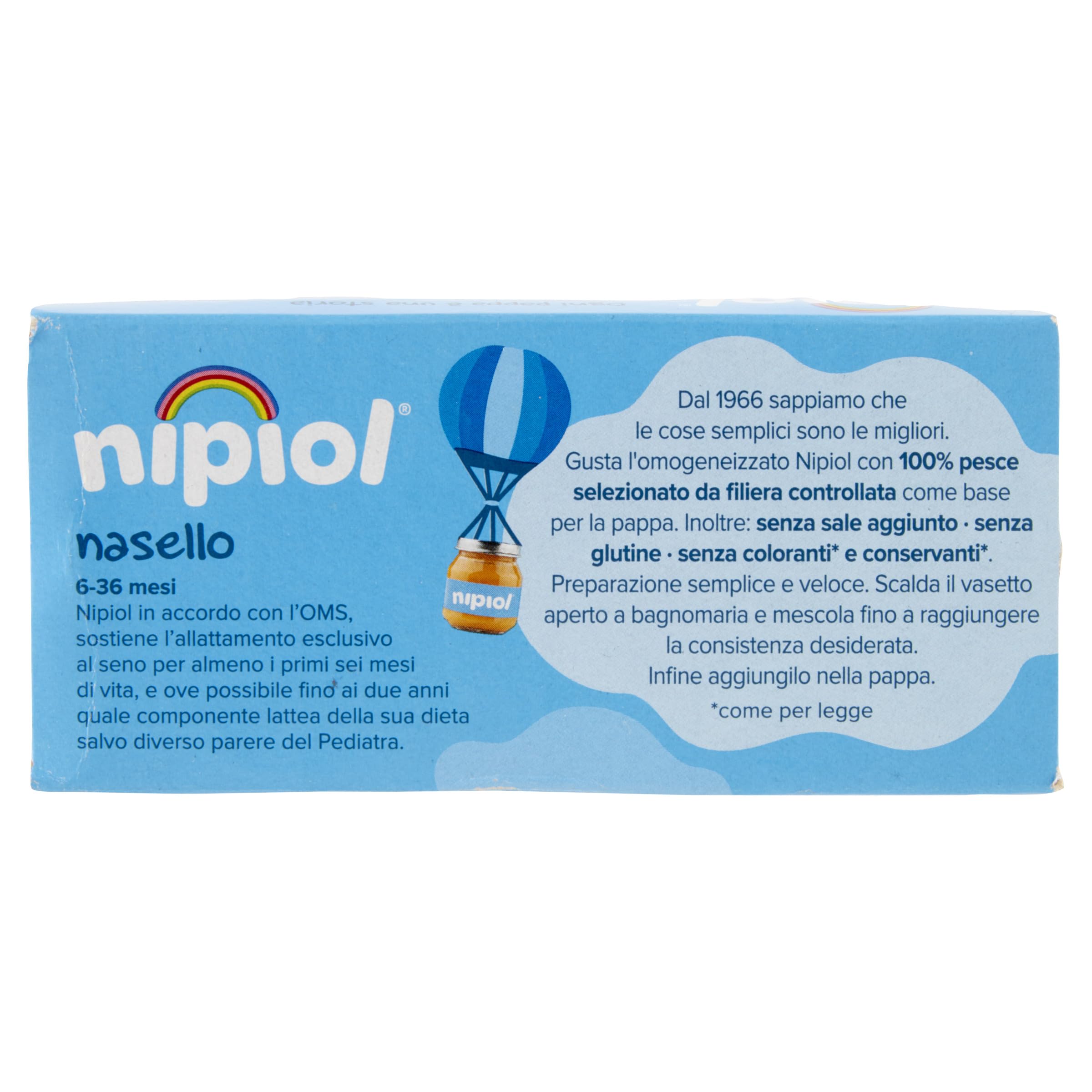 Nipiol Omogeneizzato Nasello - 24 Vasetti da 80gr