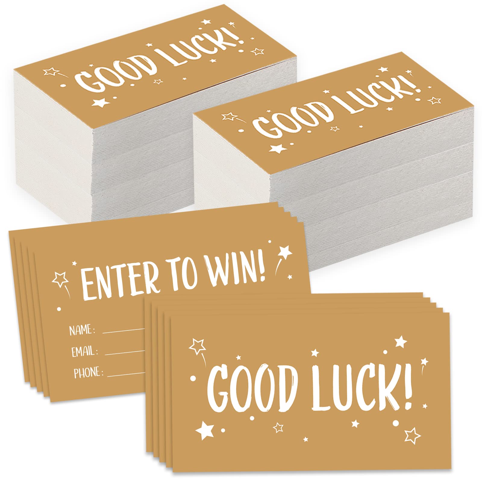 ABURRORI 600 Pcs Classic Enter to Win Raffle Tickets Cards 3.5 x 2 Inch Entry Form Ticket Cards for Contest, Auction, Raffles, Ballot Box with Space for Name, Email Address Phone Number Fields (600)