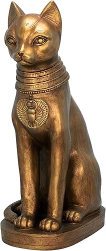 Miniatura 4 de Design Toscano EU1012 Bastet de oro de la estatua del antiguo Egipto, oro antiguo