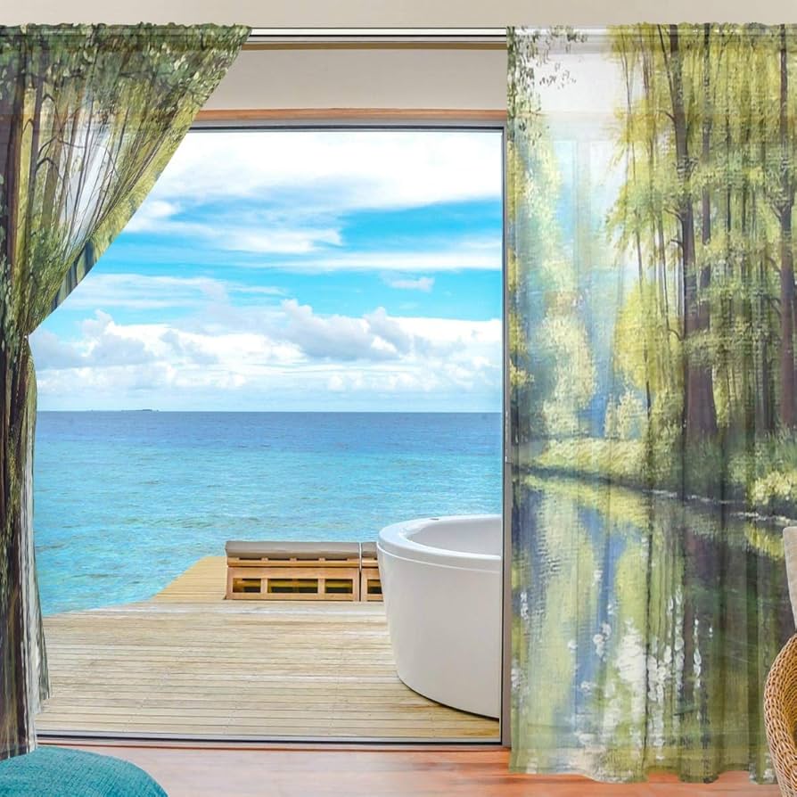 森林柄　コート　レトロ　カーテン Amazon｜Llylumty ヴィンテージ花柄カーテン 部屋用、レトロ