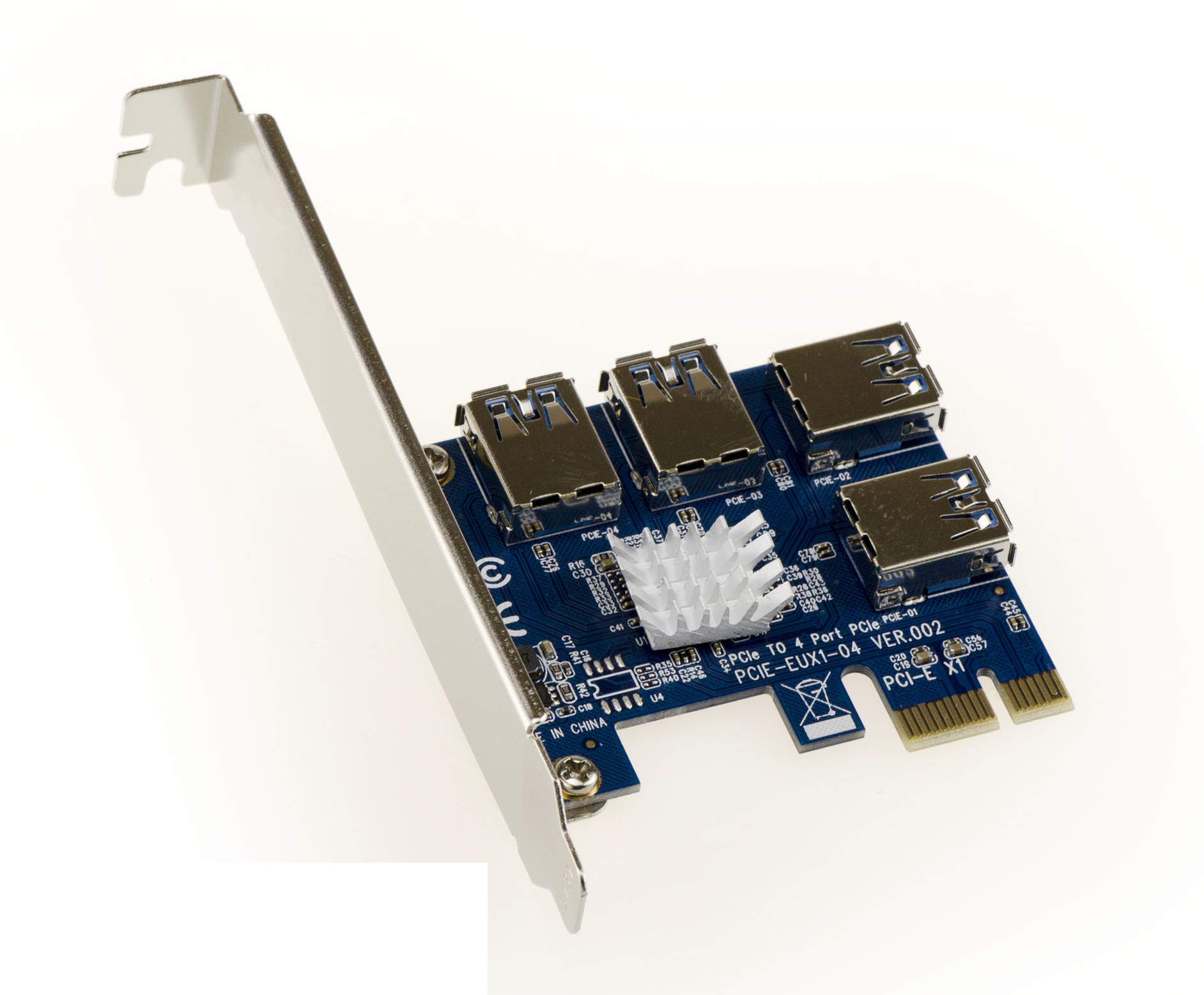 Carte De Réplication PCIe X1 Vers 4 Ports USB3 Pour Risers Mining - KALEA-INFORMATIQUE